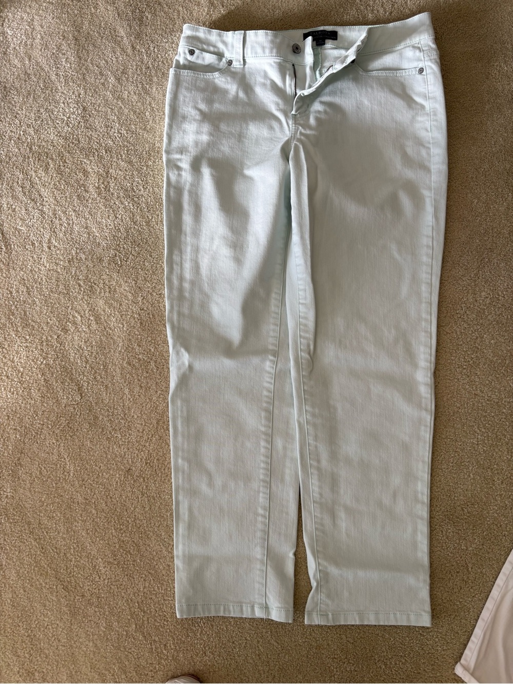 Light Mint Straight-Leg Jeans  boyfriend style